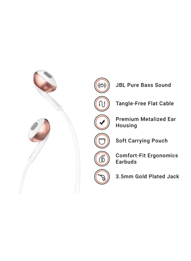 JBL In-Ear Wired Headphone Rose Gold/White - Image 2
