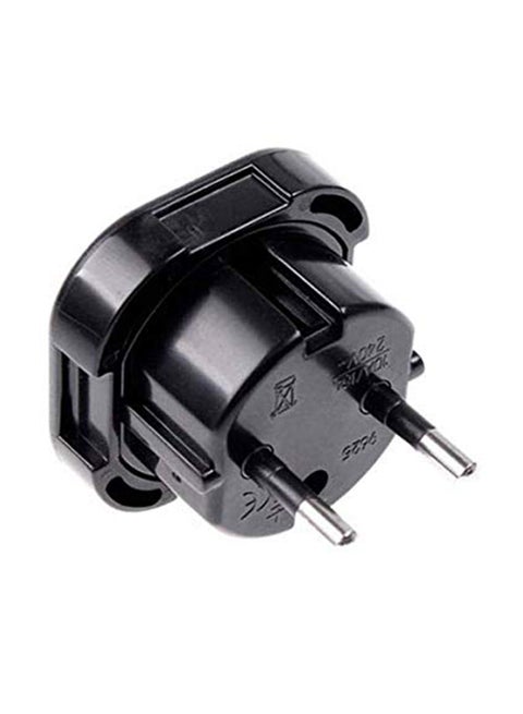 UK To EU Power Plug Adapter Black