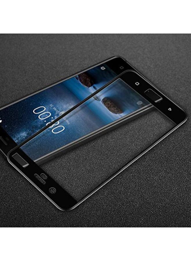 Glass Tempered Glass Screen Protector For Nokia 8 Clear/Black - Image 2