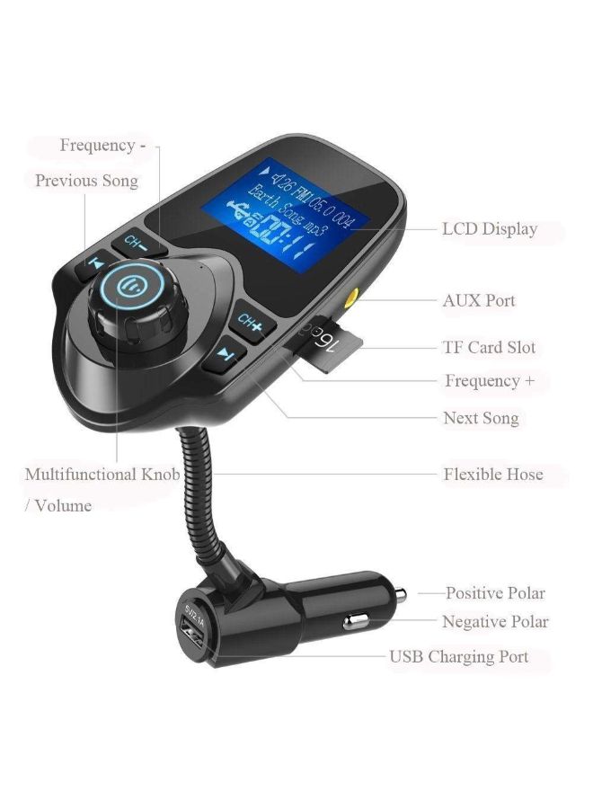 جهاز إرسال إف إم بلوتوث لاسلكي وشاحن سيارة - Image 2