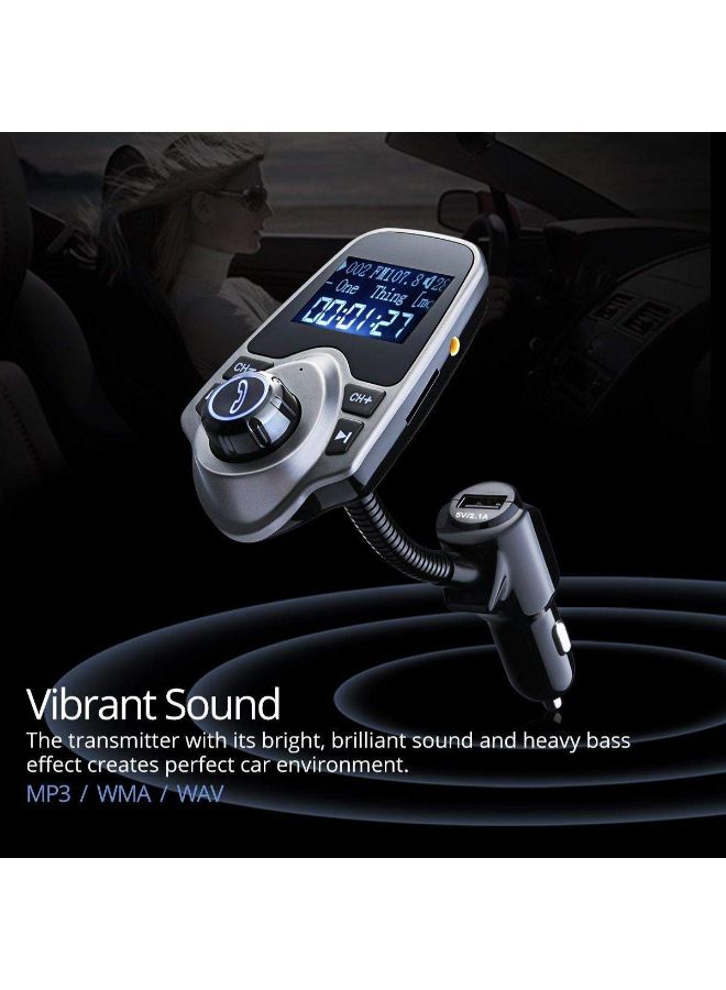 جهاز إرسال إف إم بلوتوث لاسلكي وشاحن سيارة - Image 5
