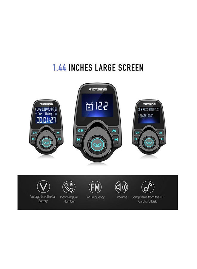 VicTsing - Bluetooth FM Transmitter Radio Adapter With USB Car Charger - Image 1