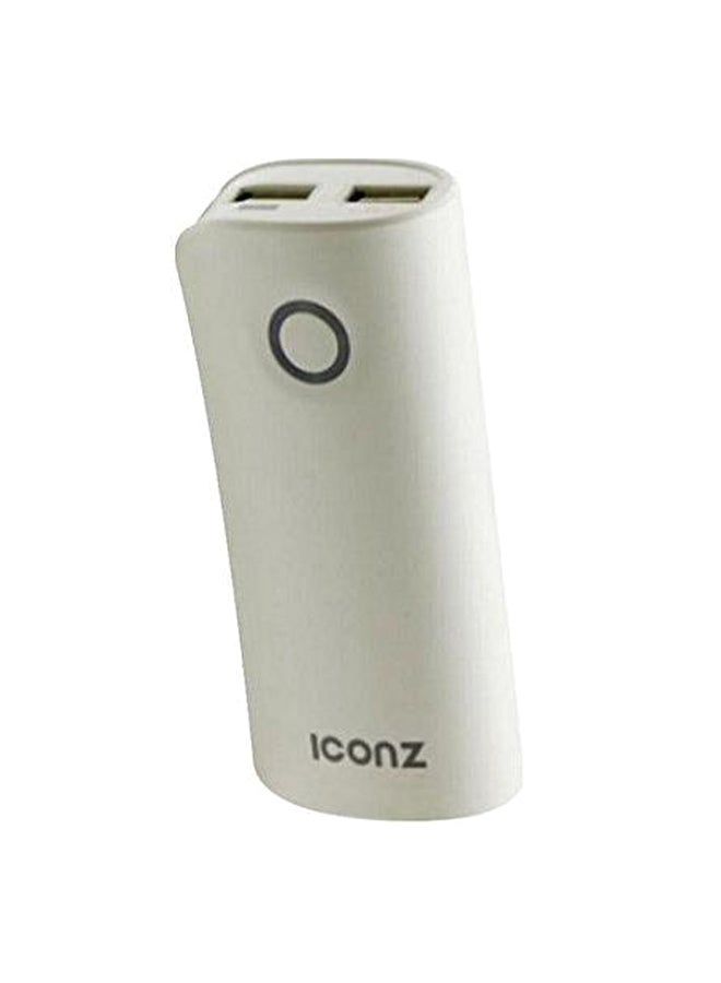 Iconz 6000.0 mAh Portable Power Bank White