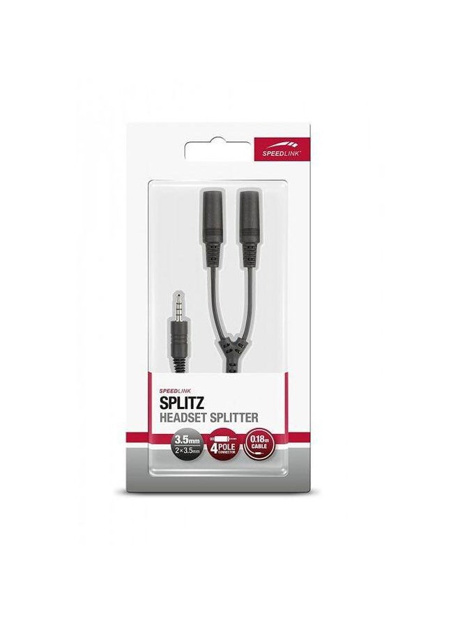 SPEEDLINK Splitz Headset Splitter Black  - Image 2