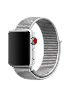 Nylon Replacement Sport Loop Band For Apple Watch Silver