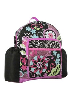 THERMOS Floral Backpack Black/Pink/Blue 