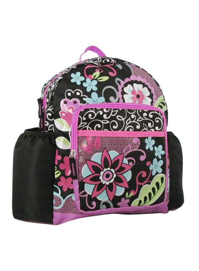 THERMOS Floral Backpack Black/Pink/Blue 