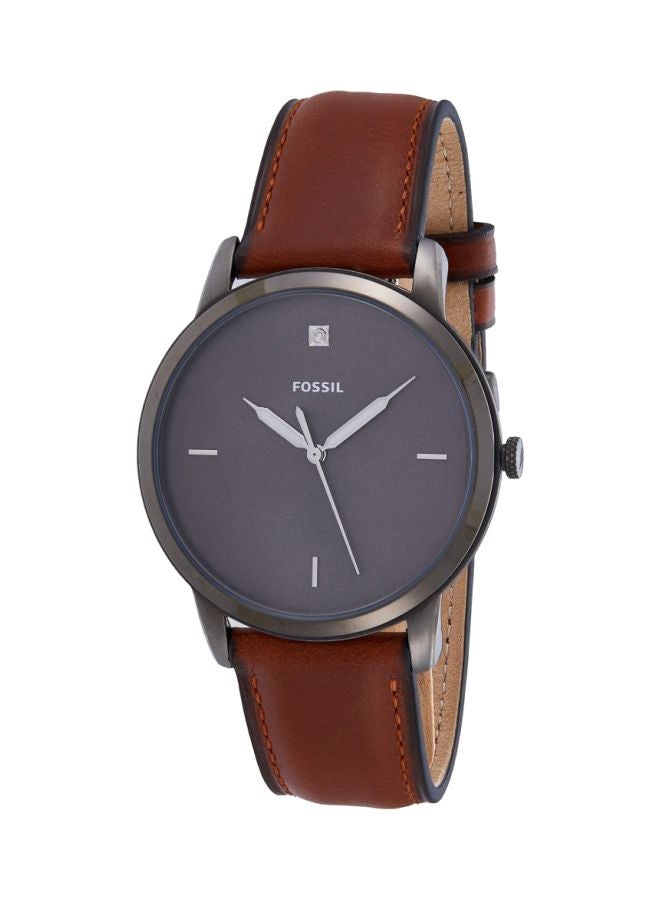 FOSSIL men Minimalist Carbon Series Three-Hand Analog Watch FS5479  - Image 1