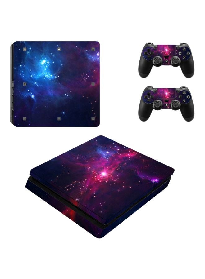 Generic 2-Piece Printed Gaming Console And Controller Sticker Set For PlayStation 4 