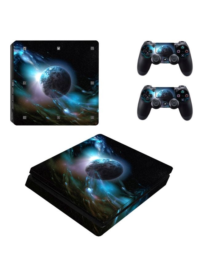 3-Piece Printed Gaming Console And Controller Sticker For PlayStation 4 (PS4)