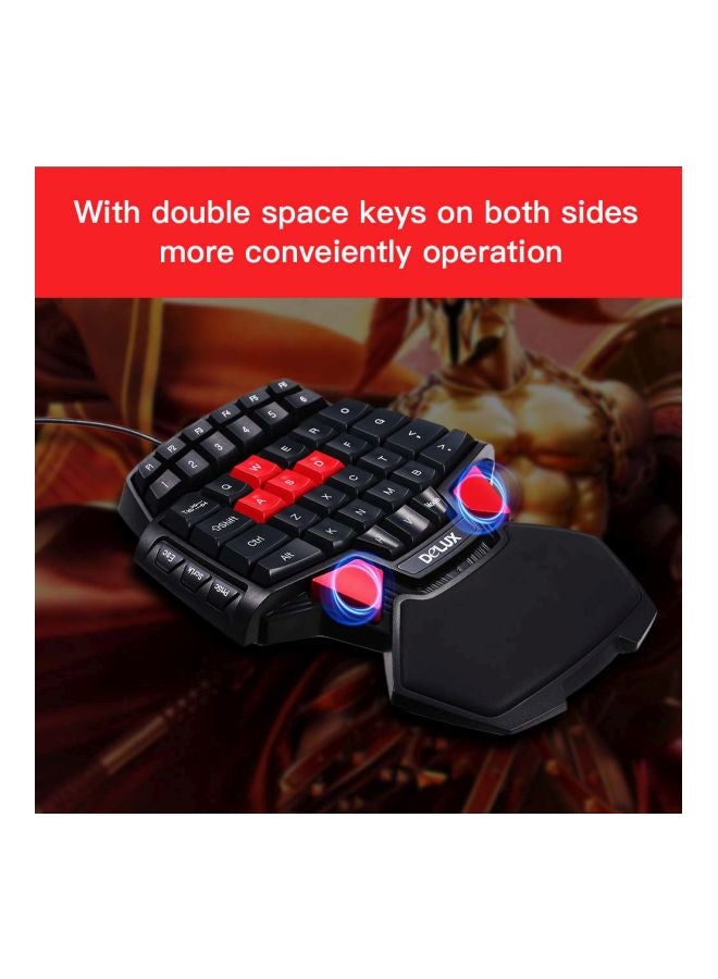 DELUX Single-Handed Wired Gaming Keyboard - Image 2
