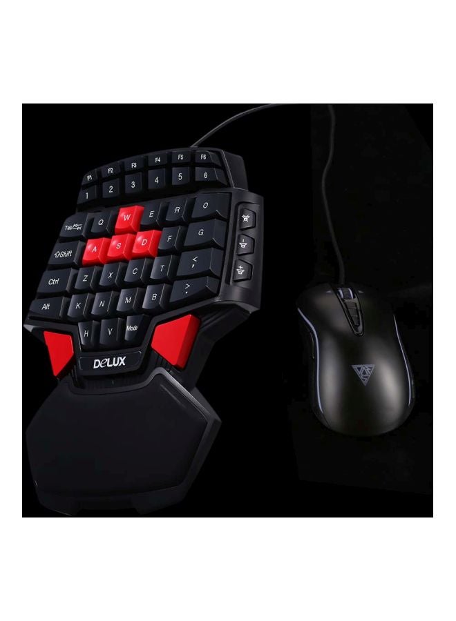 DELUX Single-Handed Wired Gaming Keyboard - Image 4