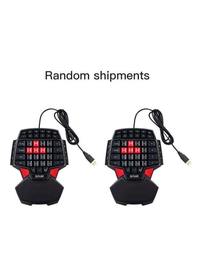 DELUX Single-Handed Wired Gaming Keyboard - Image 5