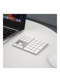 Generic Wireless Numeric Keyboard Silver/White  - Image 2