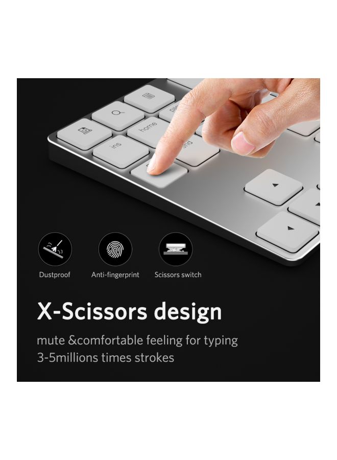 Generic - Wireless Numeric Keyboard Silver/White - Image 1