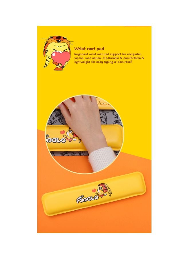 FD Wireless Keyboard With Mouse Set Yellow - Image 2