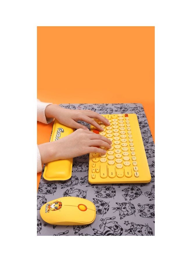 FD Wireless Keyboard With Mouse Set Yellow - Image 5
