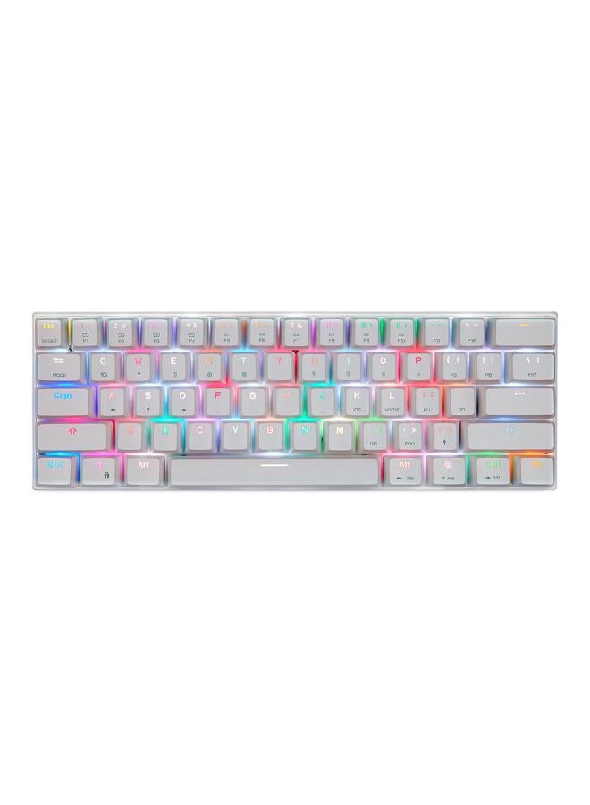 Motospeed - CK62 Backlit Mechanical Wired Keyboard White - Image 1