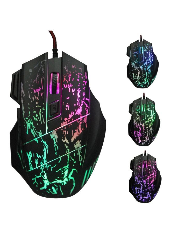 J60 USB Wired Gaming Mouse Black/Pink/Green - Image 2
