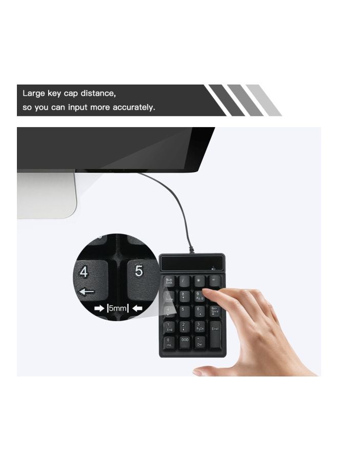 ماركة غير محددة - لوحة مفاتيح رقمية سلكية بوصلة USB أسود - Image 1