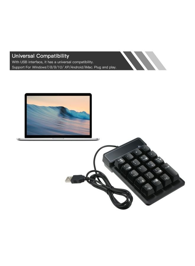 ماركة غير محددة - لوحة مفاتيح رقمية سلكية بوصلة USB أسود - Image 1