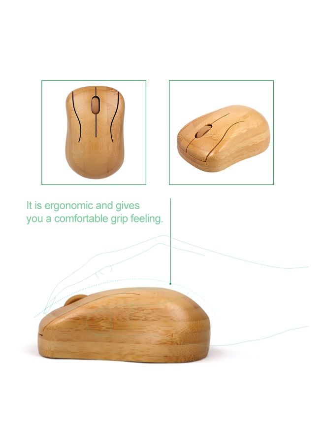 Wireless Keyboard And Mouse Set English Natural Wood  - Image 4