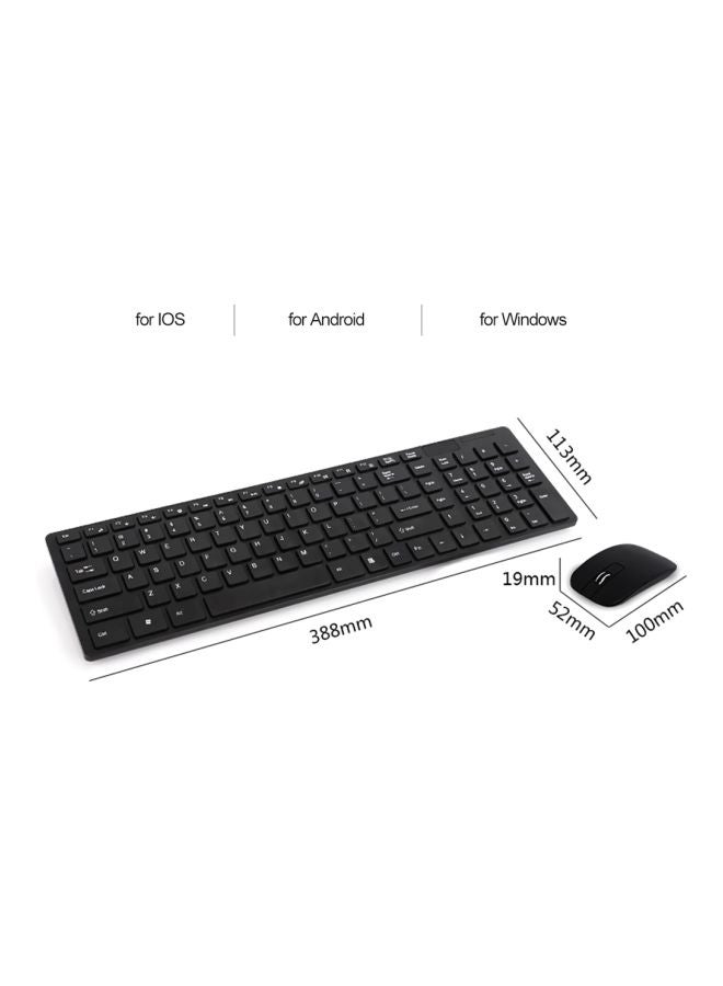 Wireless Keyboard And Mouse Set English Black  - Image 3