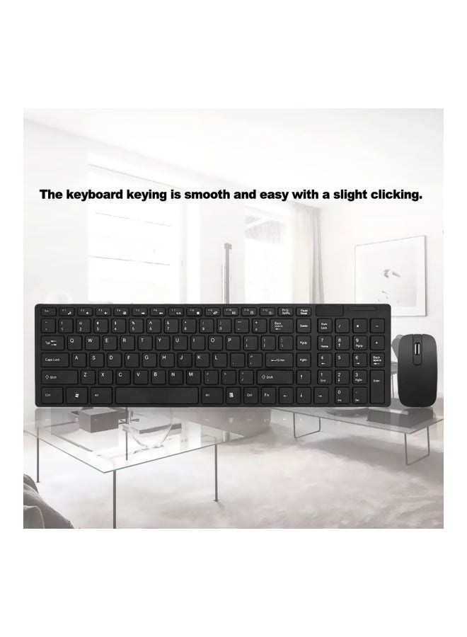Wireless Keyboard And Mouse Set English Black  - Image 5