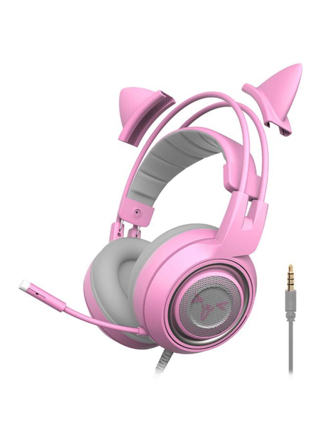Somic Over-Ear Gaming Headphones With Mic - Xbox One Pink/Grey - Image 1