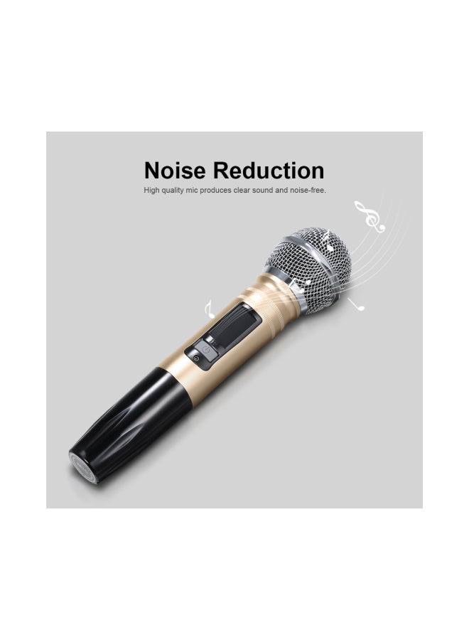 2-Piece Karaoke Microphone For Meeting 8179 Gold/Black/Silver - Image 3