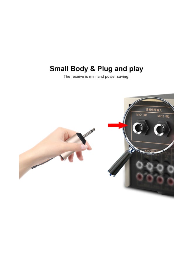 2-Piece Karaoke Microphone For Meeting 8179 Gold/Black/Silver - Image 2