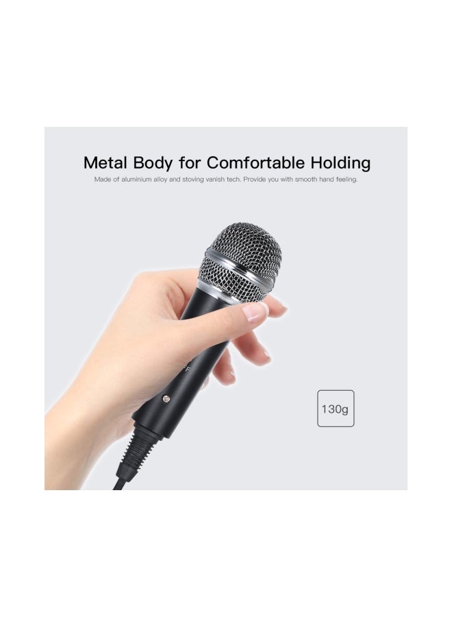 Wired Condenser Microphone with Stand For PC/Phone Black - Image 5