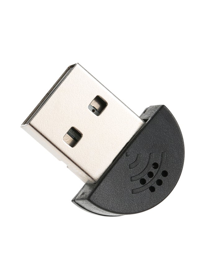 Mini Microphone Mic Audio Adapter Black  - Image 1