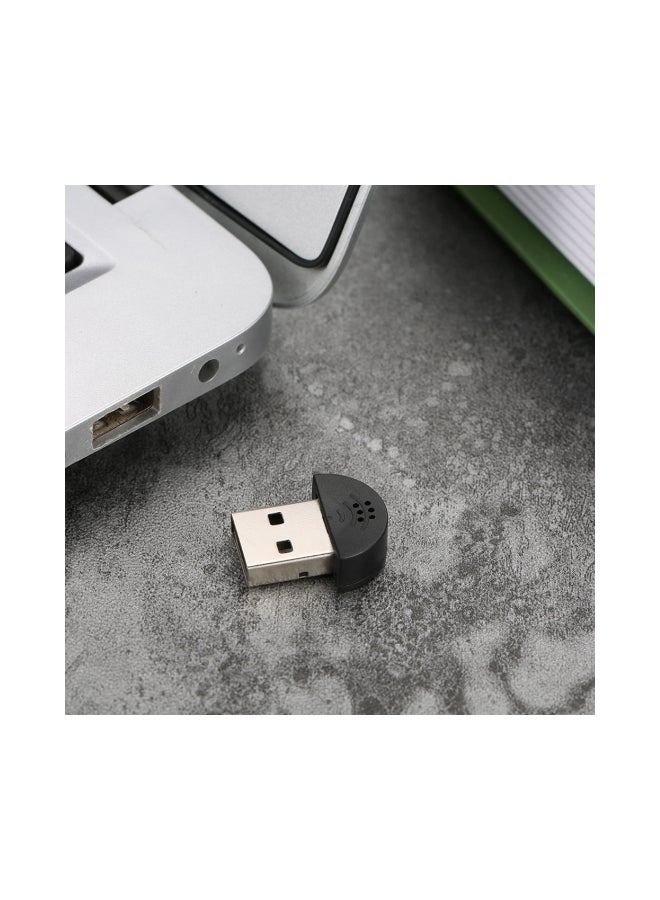 Mini Microphone Mic Audio Adapter Black  - Image 2