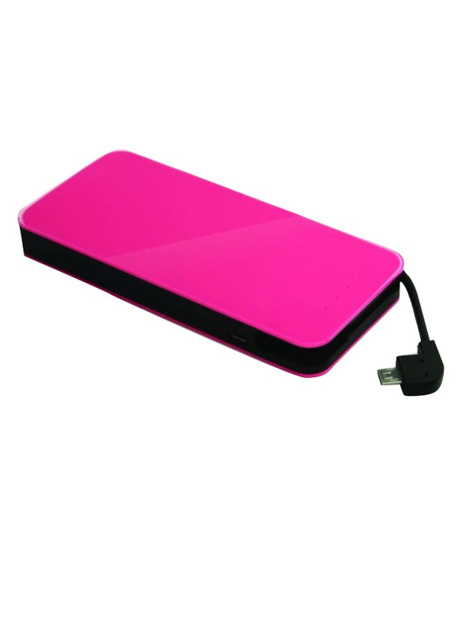 6000.0 mAh Power Bank With Built-In Micro USB Cable Pink/Black - v1564760782/N27757900A_1