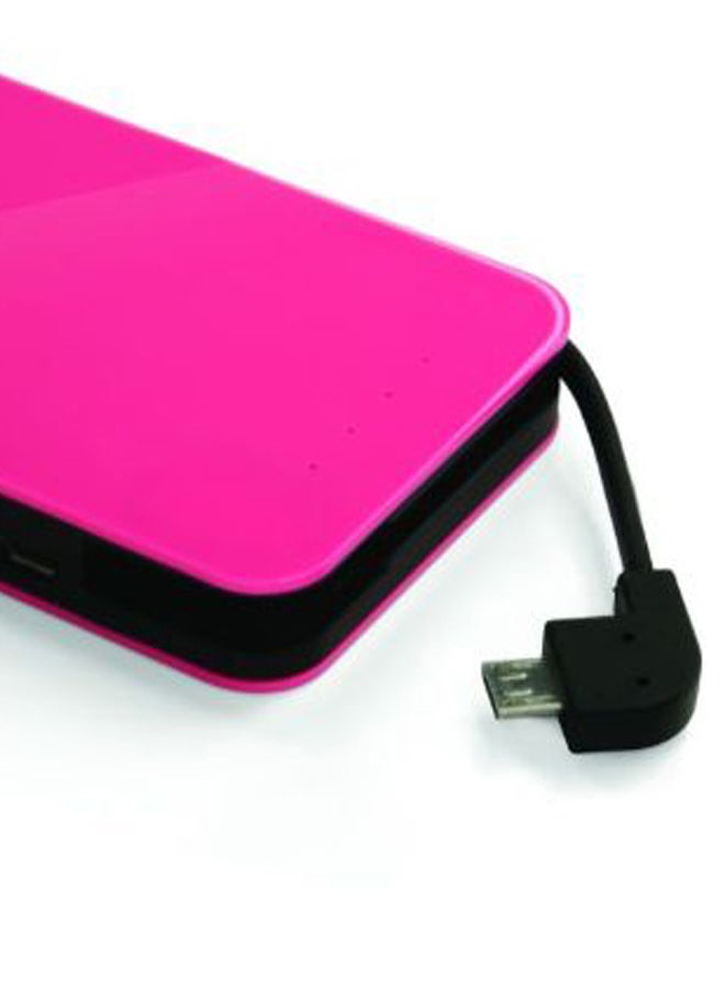 6000.0 mAh Power Bank With Built-In Micro USB Cable Pink/Black - v1564760782/N27757900A_2