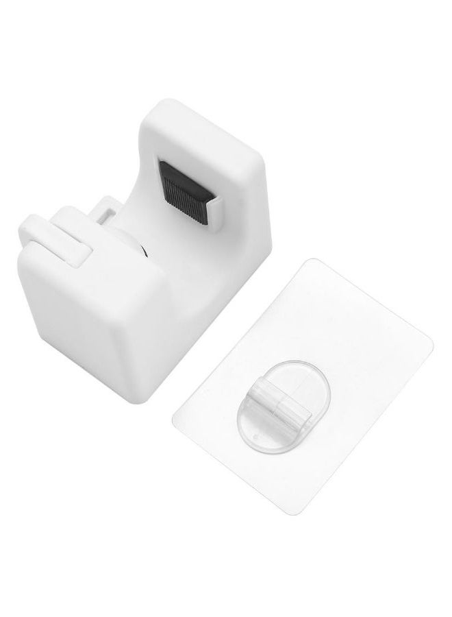 Broom Mop Storage Rack Wall Holder White