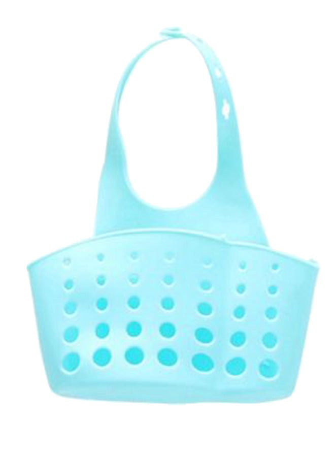 Adjustable Hanging Sponge Holder Blue 11.5 x 21cm 