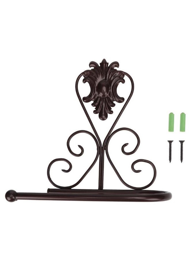 Wall Mounted Toilet Paper Holder Brown