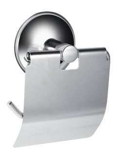 Wall Mount Suction Toilet Paper Roll Holder Silver