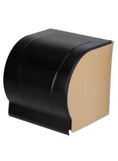 Wall Mount Toilet Paper Roll Holder Black/Gold