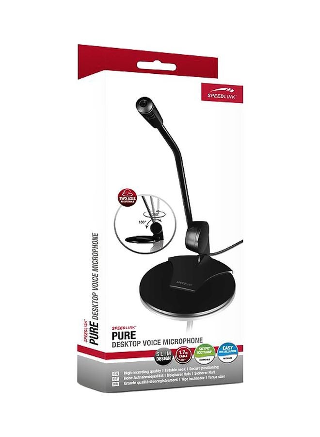 SPEEDLINK Pure Desktop Voice Microphone Black 