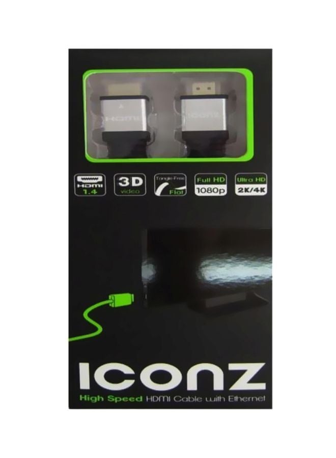 Iconz HDMI Cable With Ethernet Black 