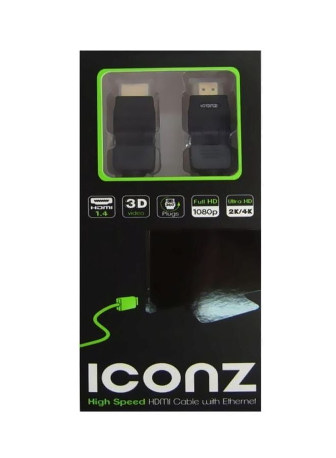 Iconz HDMI Cable With Ethernet Black
