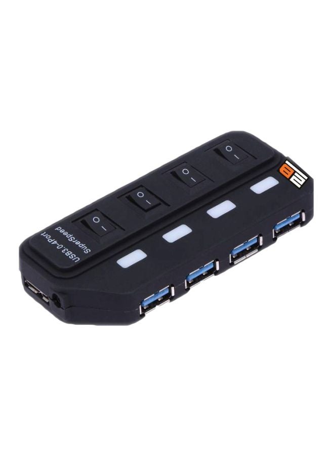 2B 4-Port USB Hub Black