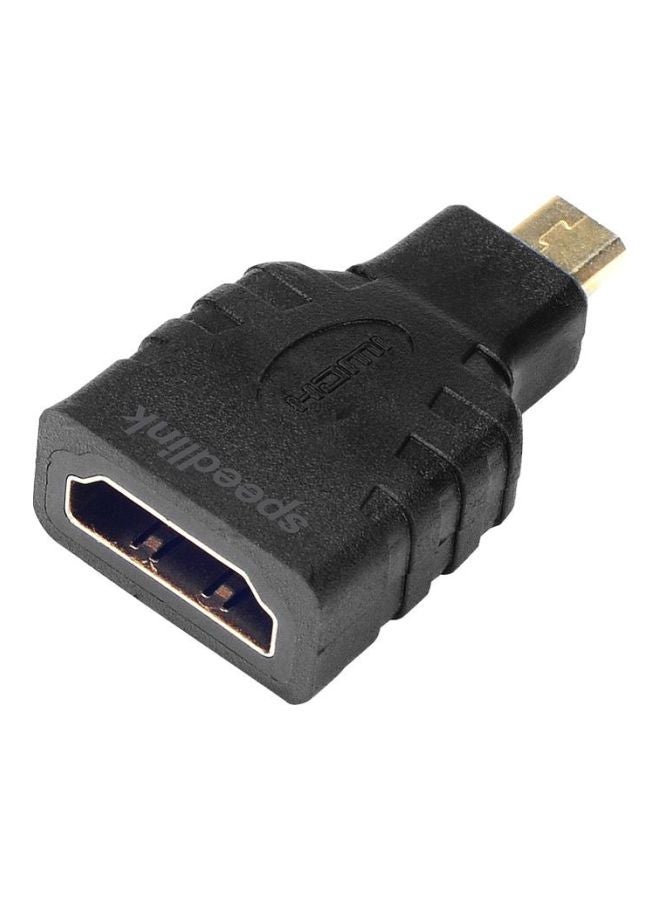 SPEEDLINK Micro HDMI To HDMI Adapter Black  - Image 1