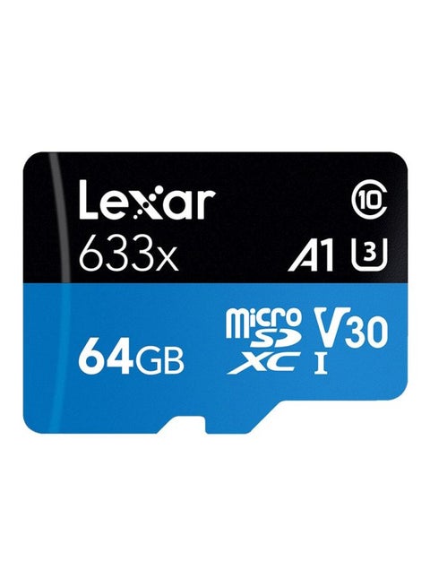 Micro SDXC 1 633X Class 10 Memory Card 64gb 64 GB