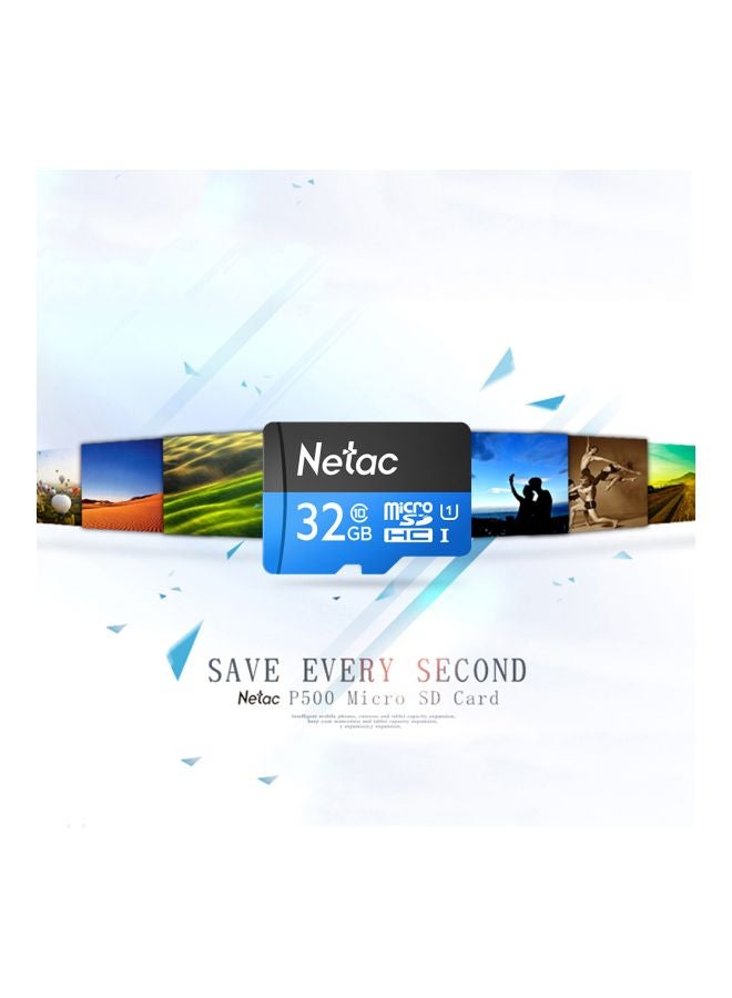 Netac - P500 Micro SDXC 1 Class 10 Memory Card Blue - Image 1