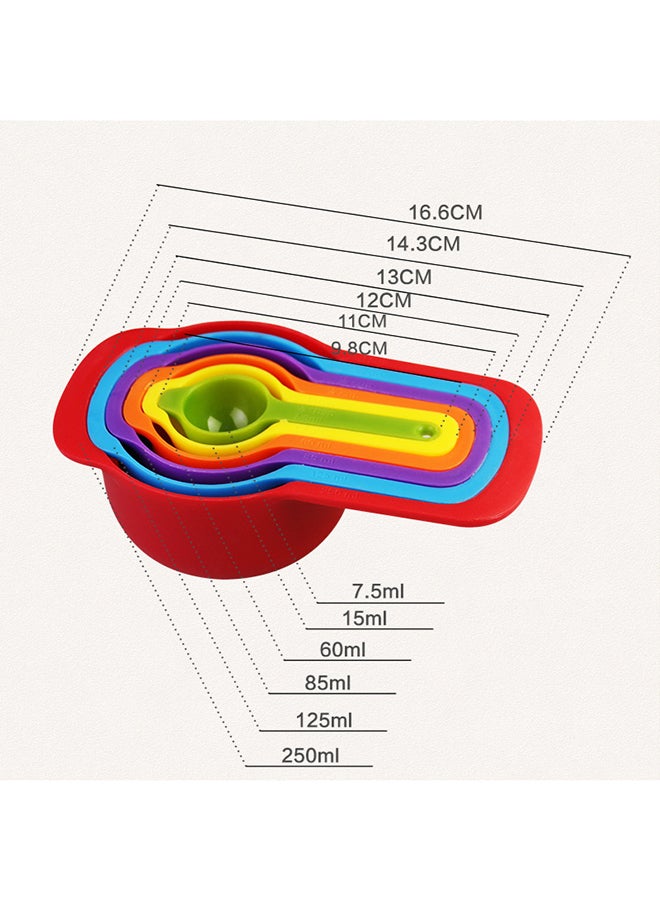 Cool Baby 6-Piece Plastic Measuring Spoon Red/Green/Purple 7.5, 15, 60, 85, 125, 250ml - Image 2