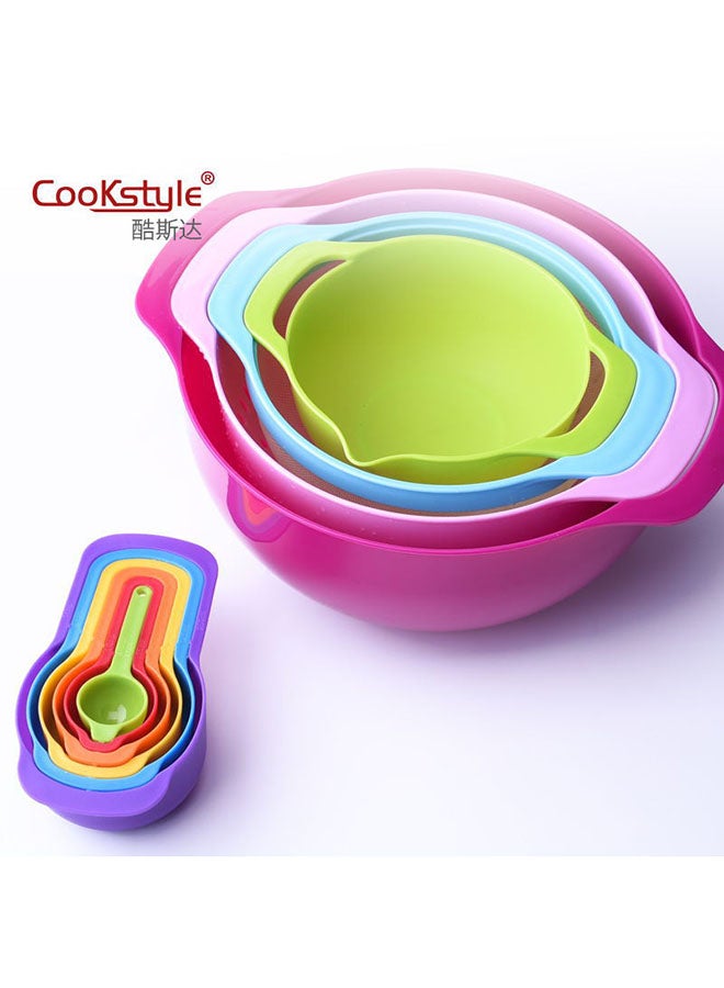 TOEON 10-Pieces Cups And Spoons Set Multicolour 25cm - Image 2